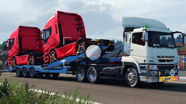 Mod Trailer Angkut Truk - Euro Truck Simulator 2 More Truck Transporter v 3.0