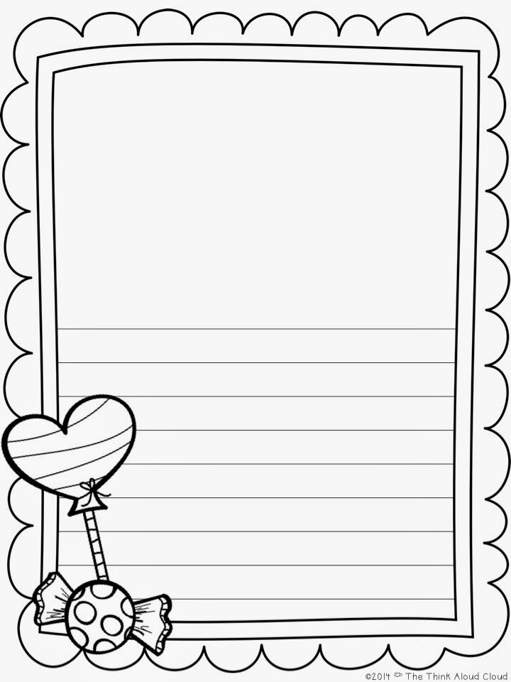 The Think Aloud Cloud: Valentine's Day Writing Paper {2.0}
