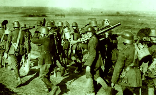 Tentara Jerman menyeberangi sungai somme menyerang pasuka inggris dan perancis