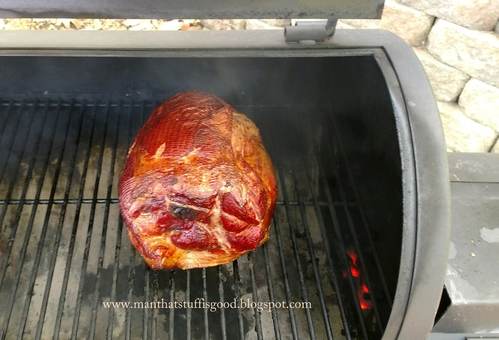 Smoked Ham on the Oklahoma Joe