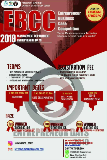Lomba Binis Plan Nasional 2019 Di Universitas Darussalam Gontor Info Lomba 2021 Terbaru