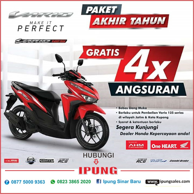 Promo Kredit Honda Vario 125 Series Gratis 4x Angsuran - Ipung Sales