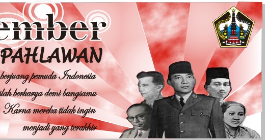 Download Desain Spanduk/Banner Hari Pahlawan cdr. - Ary Sukma Putra