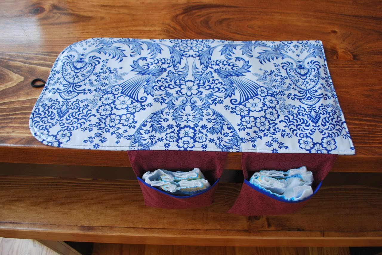 Roonie Ranching Printed vinyl changing pad clutch