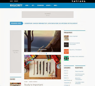 Magazinify Free Blogger Template