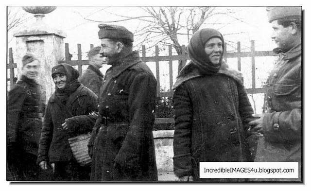 German soldiers with Russian women