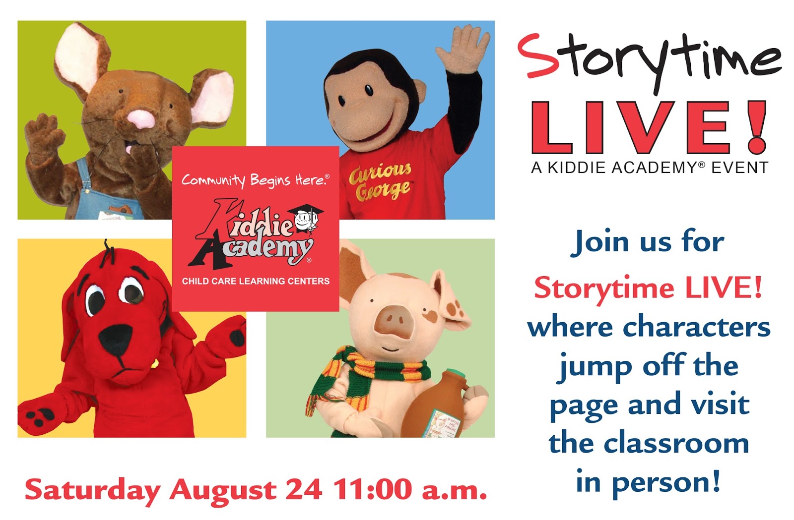 Family Time Magazine Kiddie Academy Hosts "Storytime LIVE!" on August 24