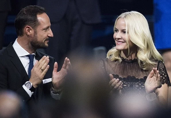 Crown Princess Mette-Marit, Crown Prince Haakon and Colombian President Juan Manuel Santos attend the 2016 Nobel Peace Prize Concert