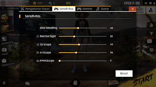 Settingan Hud dan Sensivitas Free Fire Auto Headshot Terbaru