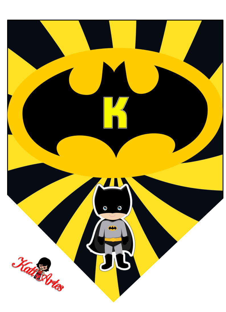 Banderines de Batman con Alfabeto para Imprimir Gratis. - Oh my Alfabetos!