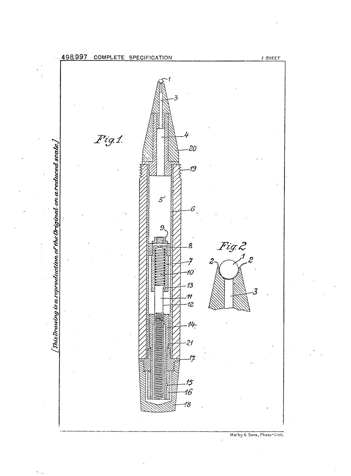 BallPoint Pen Invention Basic/Original/First Patent John Loud