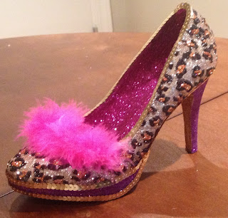 Confessions of a glitter addict: Cheetah Diva Shoe (WIP)