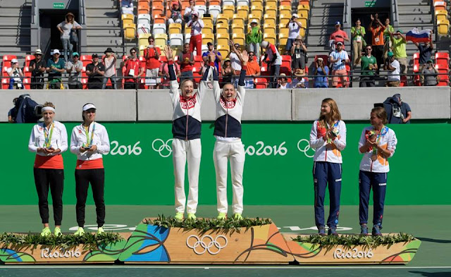 TOP TENNIS RIO 2016 FOTO PODIO SINGOLARE FEMMINILE DOPPIO FEMMINILE E