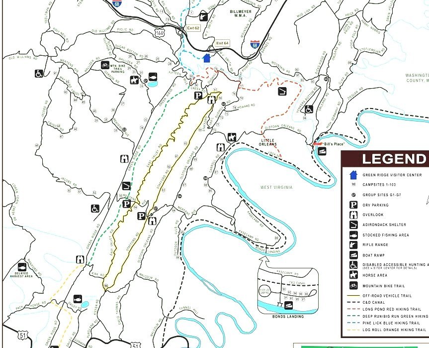 Green Ridge State Forest - Green Ridge State Forest Map