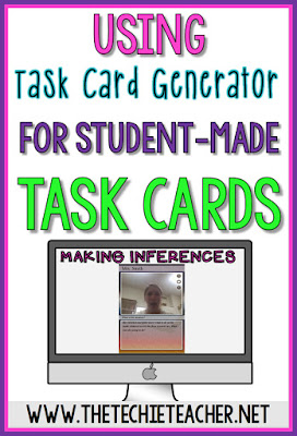 Use the website, Task Card Generator, to get your students to create task cards. Here is an idea for practicing making inferences.