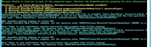 LoaderExceptions Powershell