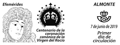 Filatelia - Centenario de la Coronación canónica de la Virgen del Rocío - 2019 - Matasellos