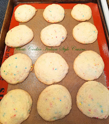 Funfetti cookies using a cake mix
