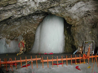 amarnath cave temple of lord shiva in jammu & kashmir, india