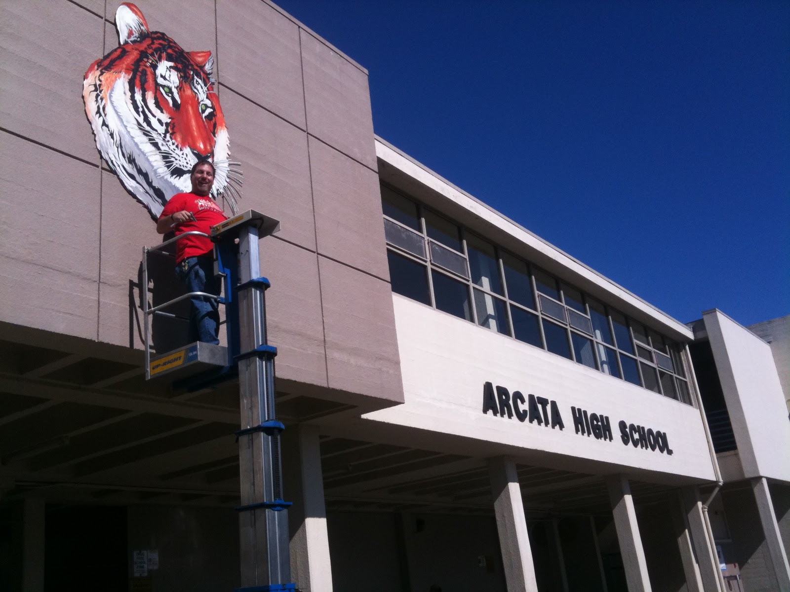 The Art of Donovan Clark: I painted the Arcata High School mascot/logo