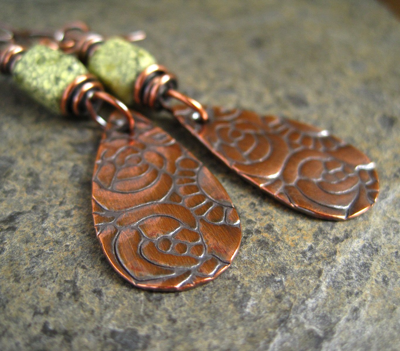 New Embossed Metal Earrings