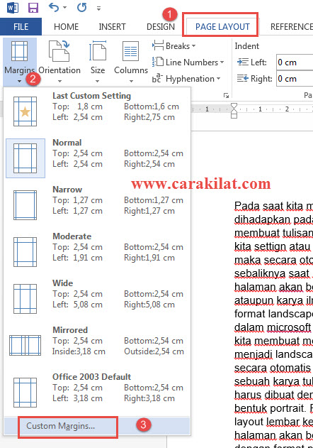 Membuat Halaman Landscape Dan Portrait Dalam Satu File