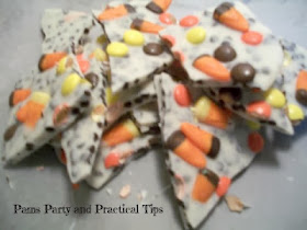 A picture of thanksgiving Bark with candy corn 