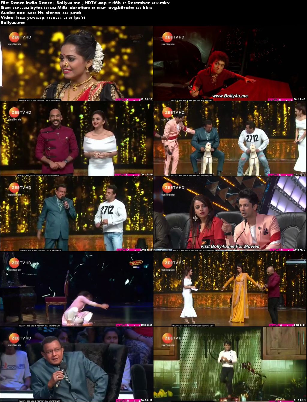 Dance India Dance HDTV 480p 200Mb 17 Dec 2017 Download