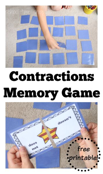 Fun grammar game introducing contractions!