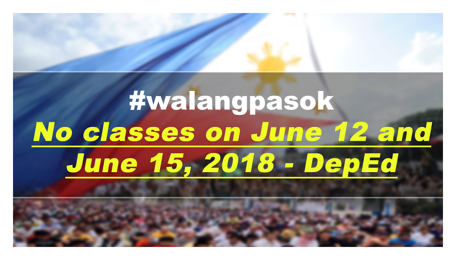 Walangpasok No Classes On June And June Deped Walangpasok No Classes On June And June Deped