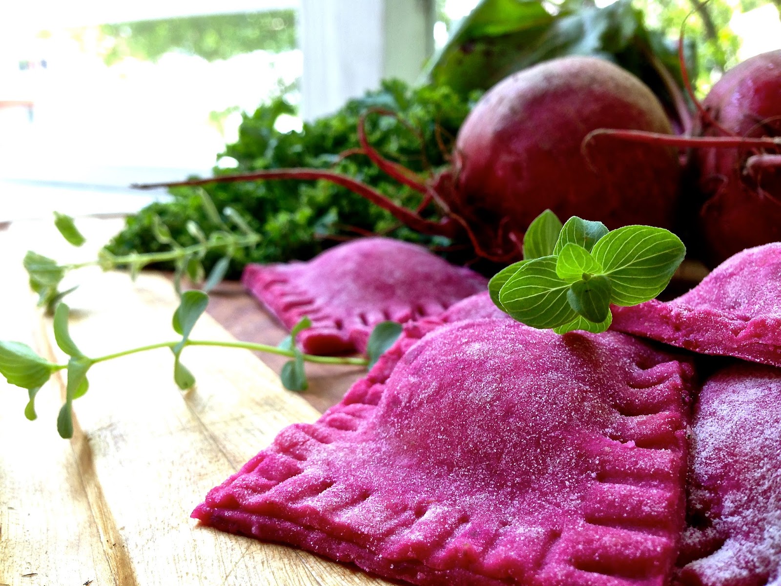 Beetroot Ravioli with a Kale Ricotta Filling (GF) | Assaggiare