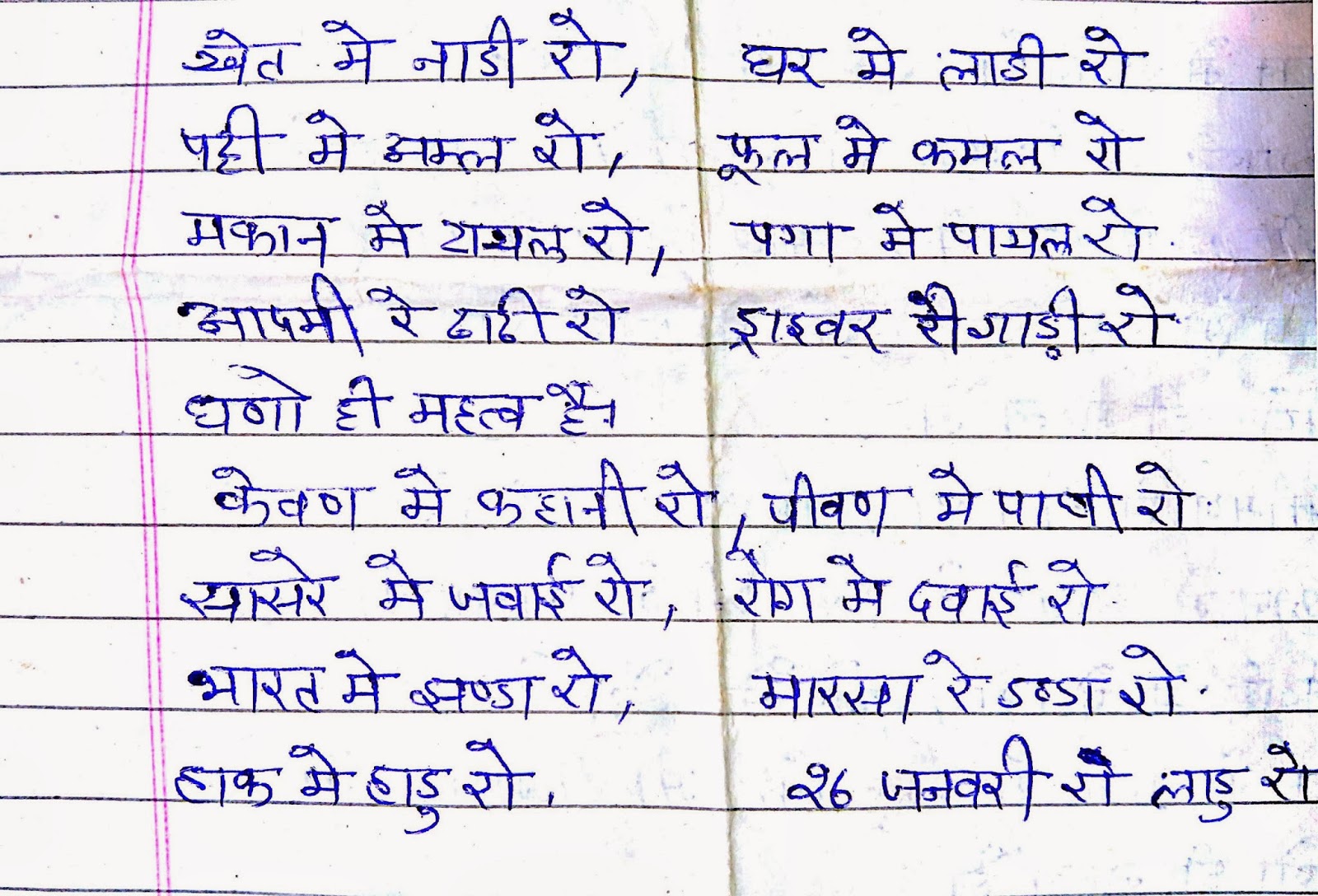 RANGILO RAJASTHAN RAJASTHANI POEMS