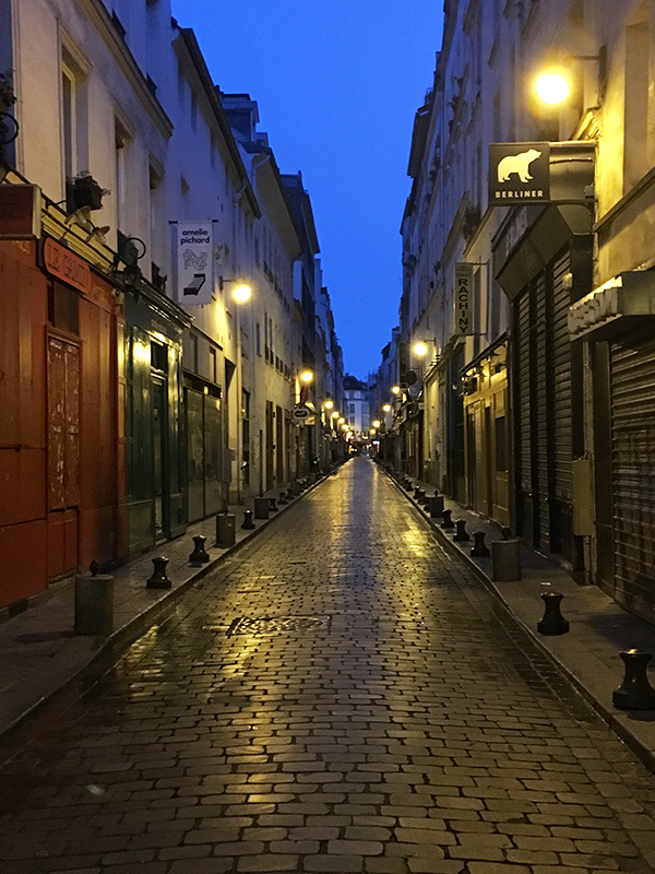 Bastille district at night