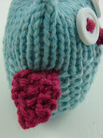 knit owl ornament seed stitch wing