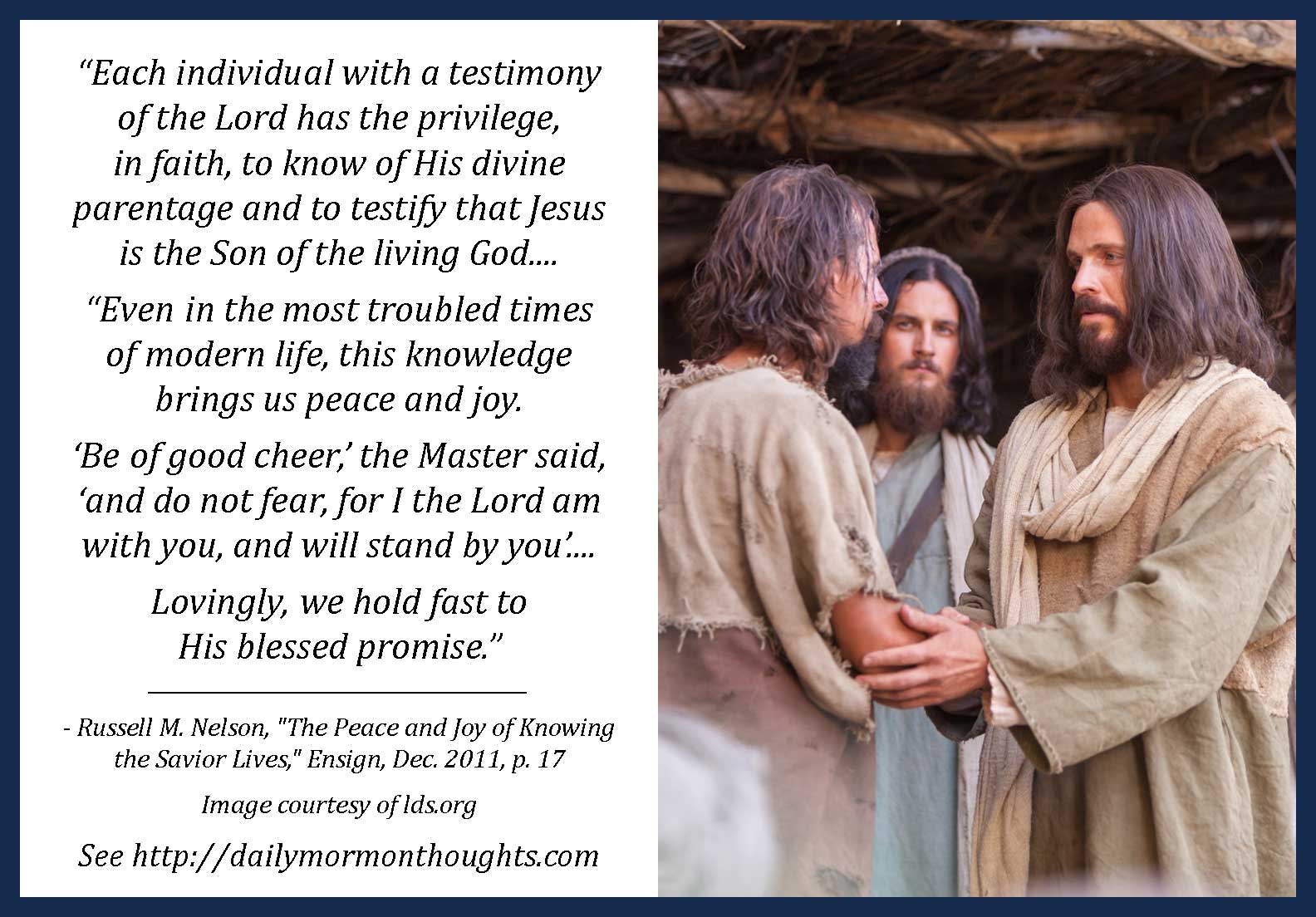 Daily Thought from Modern Prophets: President Russell M. Nelson on
