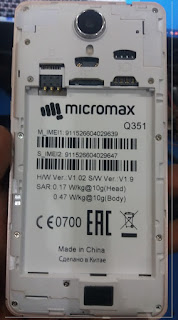 MICROMAX Q351 HW V1.02_V1.9 FLASH FILE FIRMWARE 100% TESTED