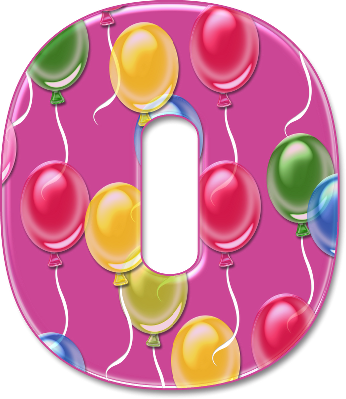 números decorados para cumpleaños