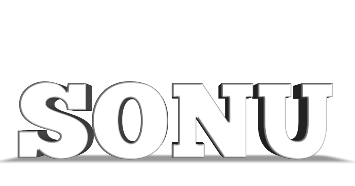 Sonu name 3d PNG image