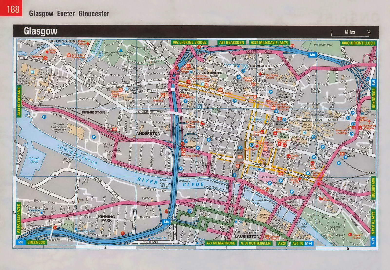 glasgow city tourist map
