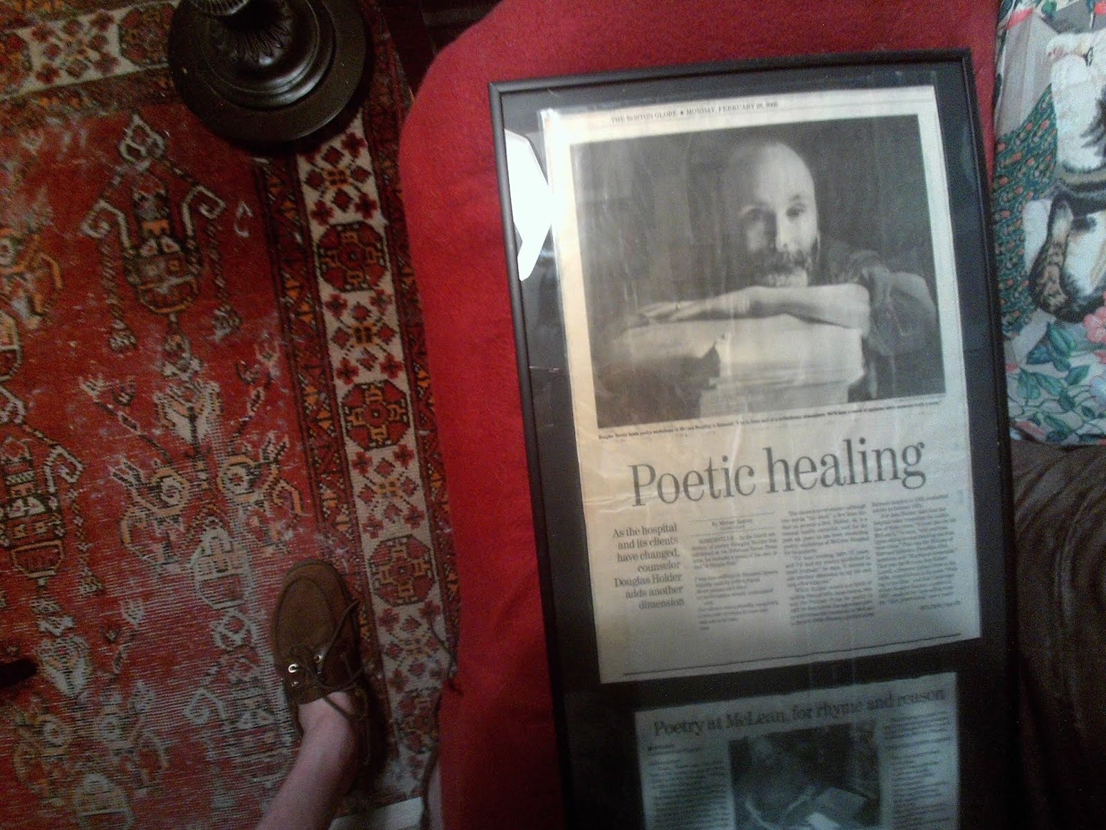 Poetic Healing at McLean Hospital: Doug Holder interviewed by Boston Globe Feb. 2000