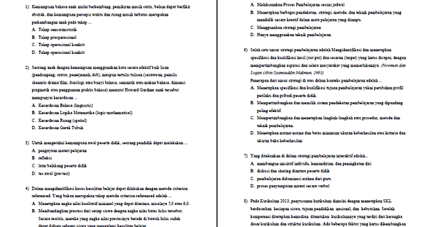 Soal Ukg Guru Ips Smp Dunia Sosial