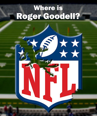 Where is Roger Goodell? funny NFL shield, funny roger goodell