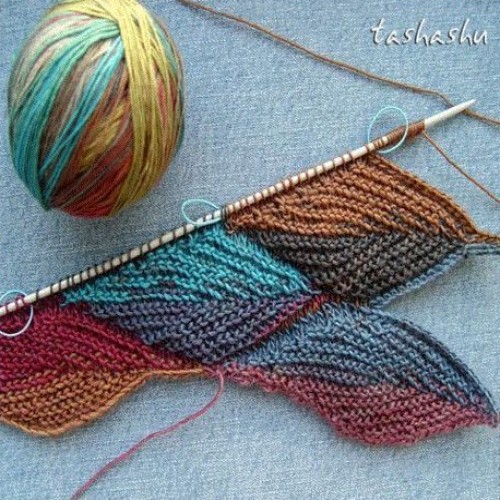 Knitting Fall Leaves - Tutorial