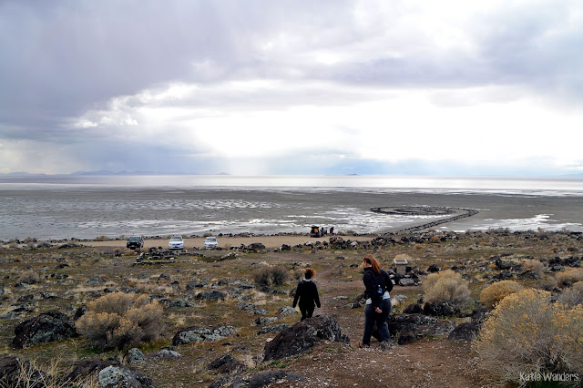 views of Great Salt Lake from Spiral Jetty