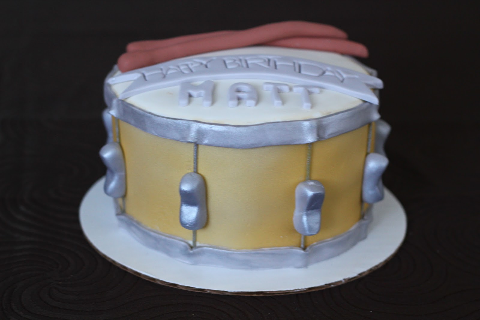 Sweet Cakes & Honey Buns Snare Drum Cake