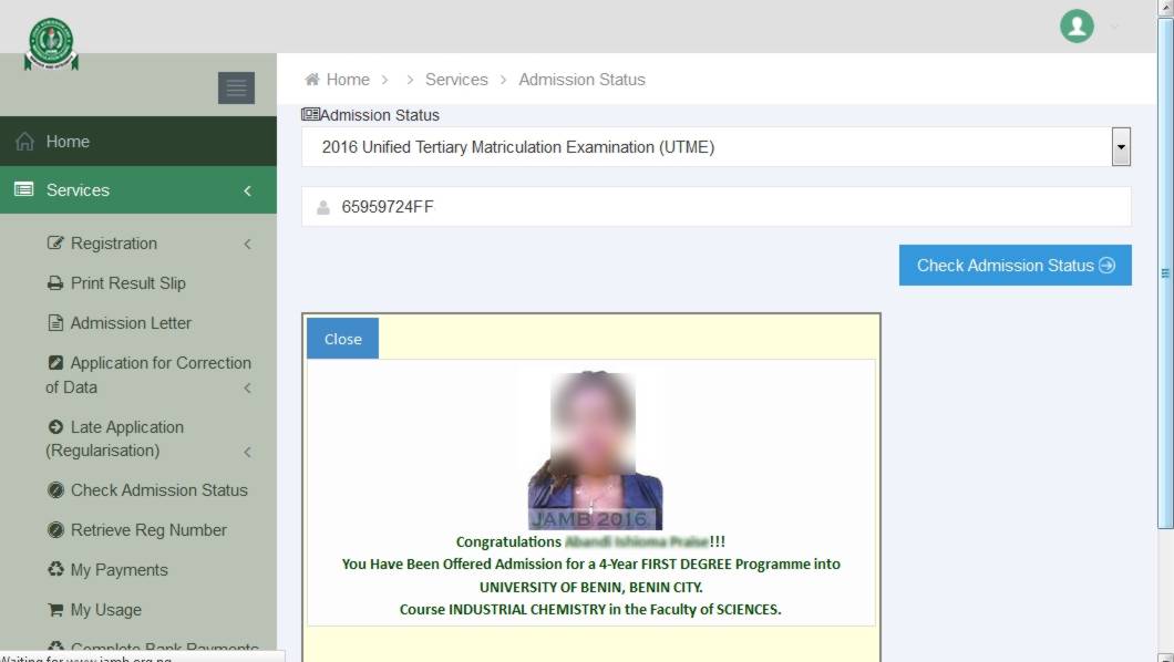 JAMB ADMISSION STATUS CHECKING GUIDE FOR 2016TILL DATE