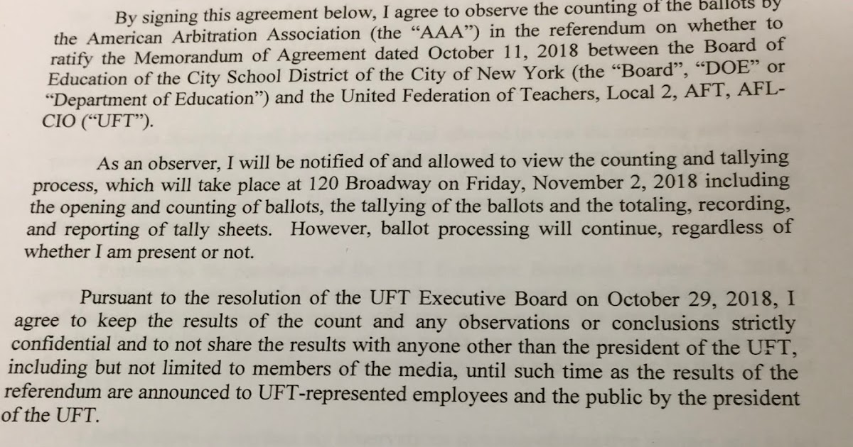 Ed Notes Online UFT Contract Vote Update Large Turnout May Top 2014