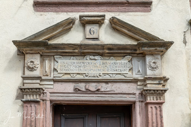 Maison Billex (1615), Sélestat — façade sur rue, porte