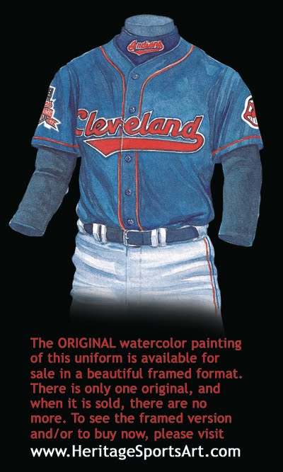 MLB Cleveland Guardians 1975 uniform original art – Heritage Sports Art