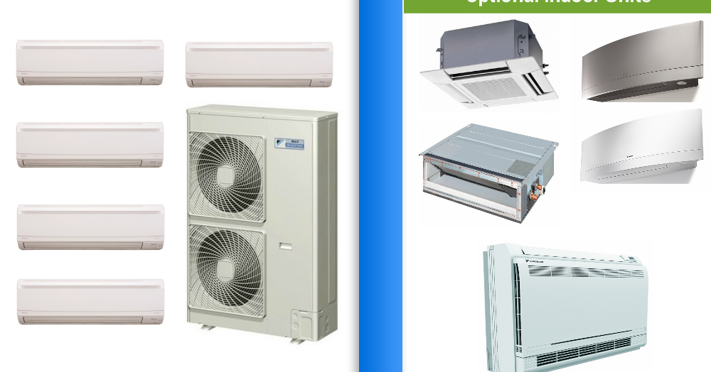 All New Mini Split Ductless HeatPump Systems Daikin 5 Zone Mini Split in